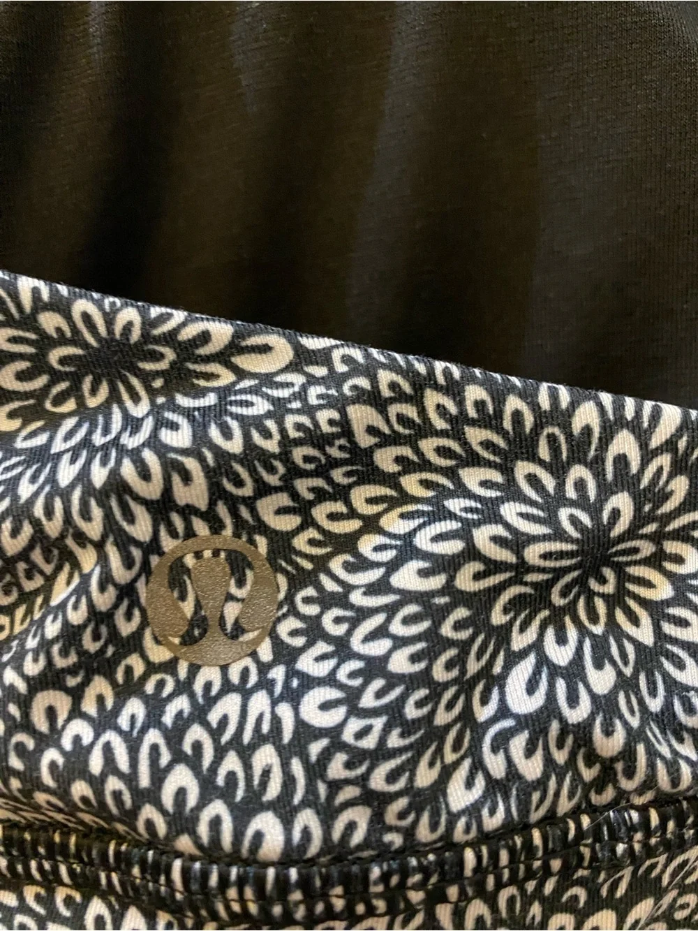 lululemon athletica Black & White Floral Strappy Sports Bra